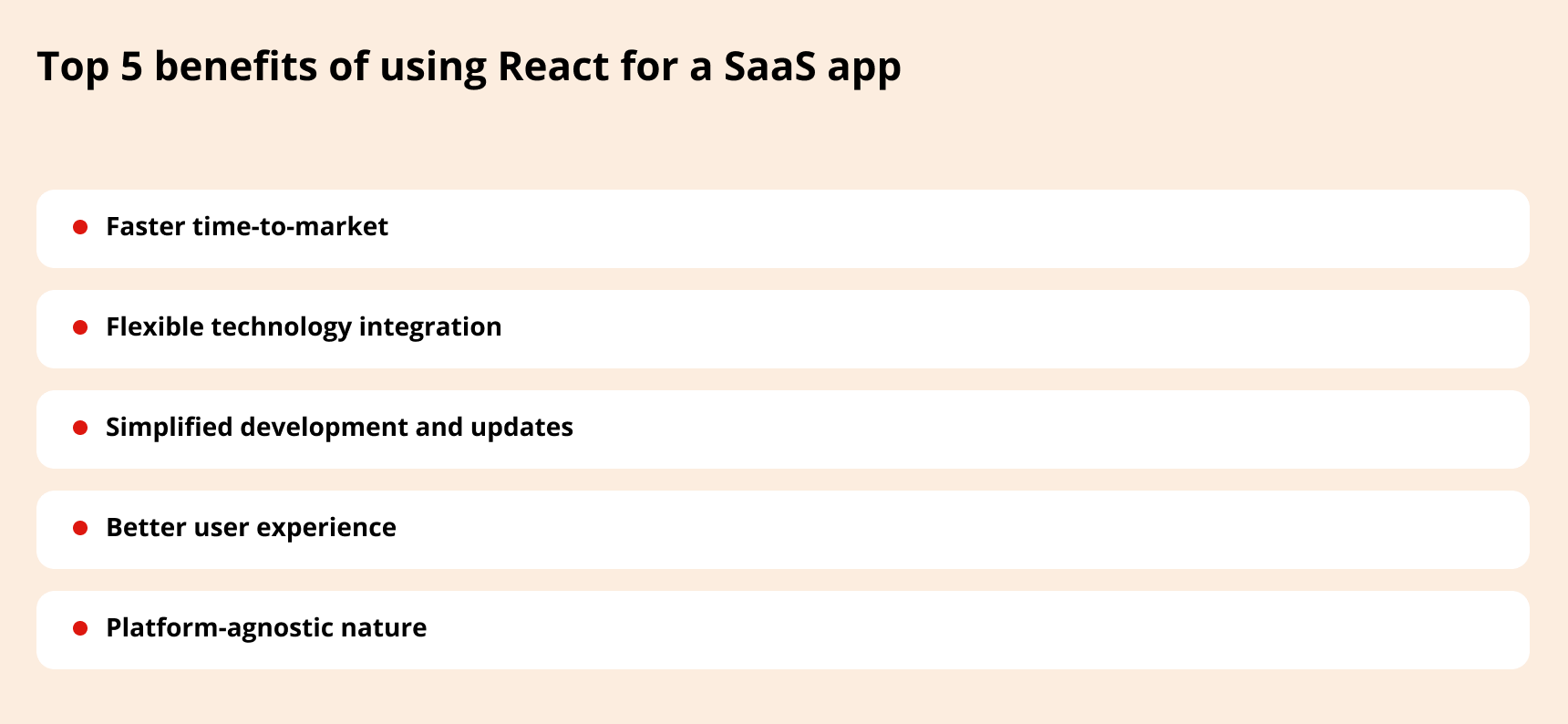 benefits of using react in saas development